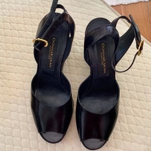 Patent Leather Wedges/Donna Karan